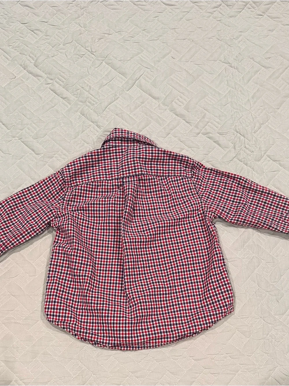 Ralph Lauren Red & Navy Check Button-Down Shirt - Kids